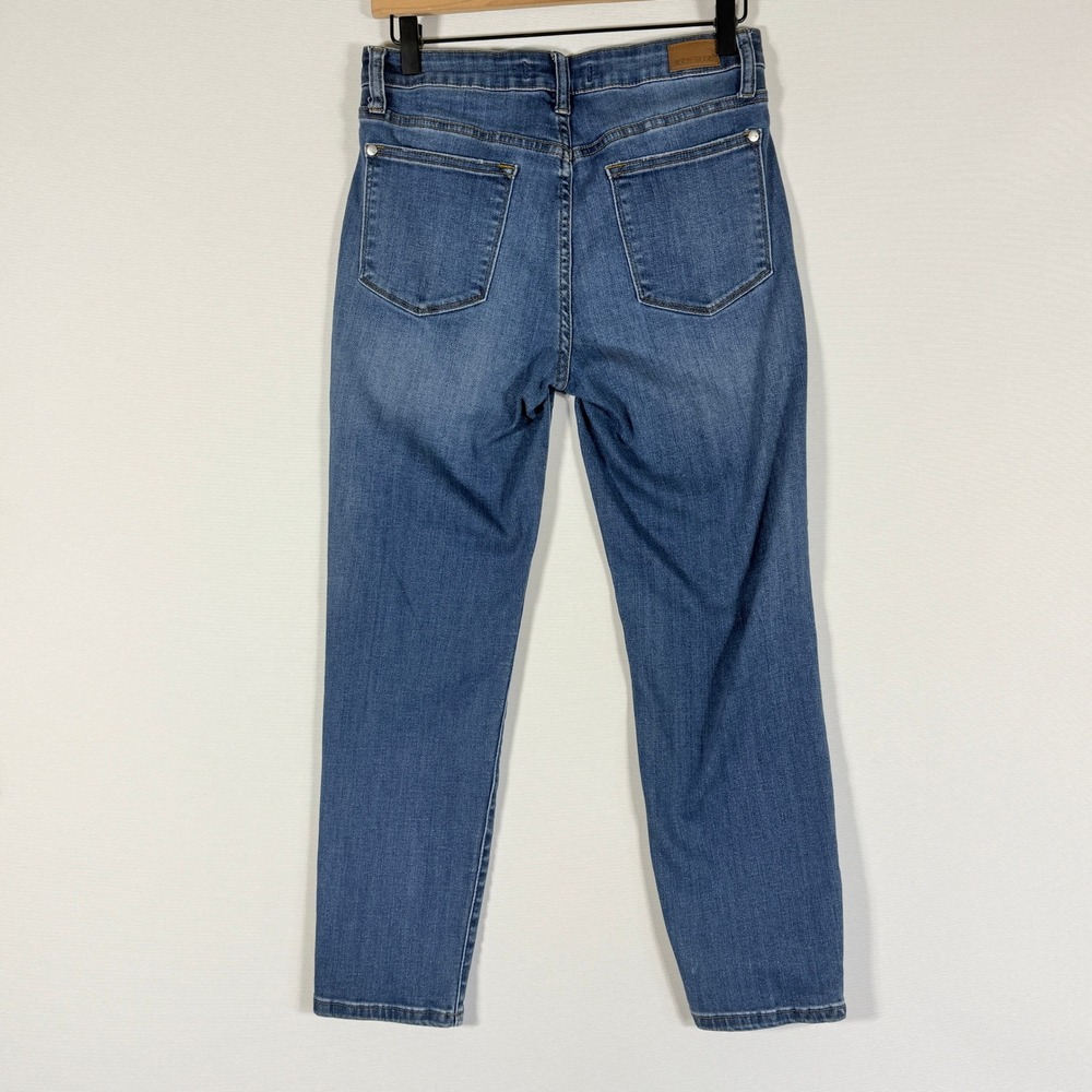 Judy Blue Straight Leg Jeans in Medium Blue Wash - Picture 4 of 8